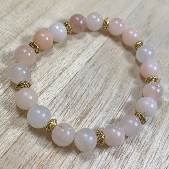 8mm Pink Aventurine Chakra Stretch Bracelet - Picture 2 of 5